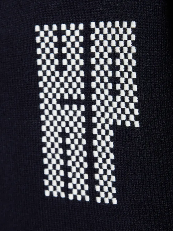【送料関税込】Kenzo Kamon Cardigan KENZO Kamon' embroidered cardigan in wool and cotton | Men's
