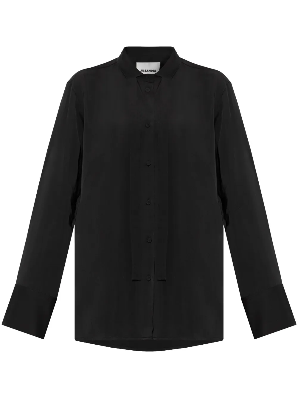Jil Sander camisa con moño en el cuello | negro | Image 1