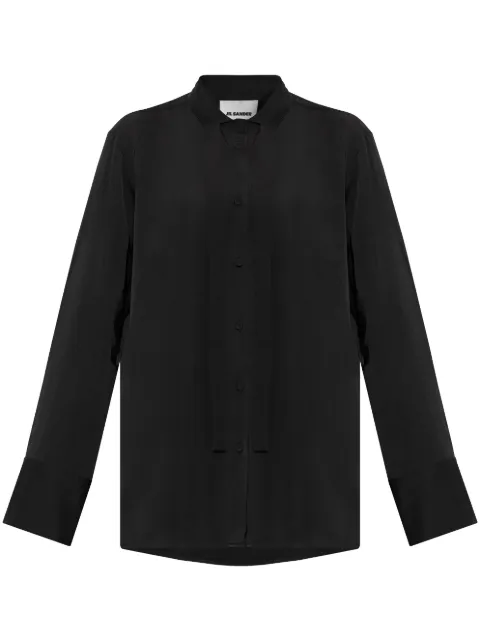 Jil Sander pussy-bow-collar shirt