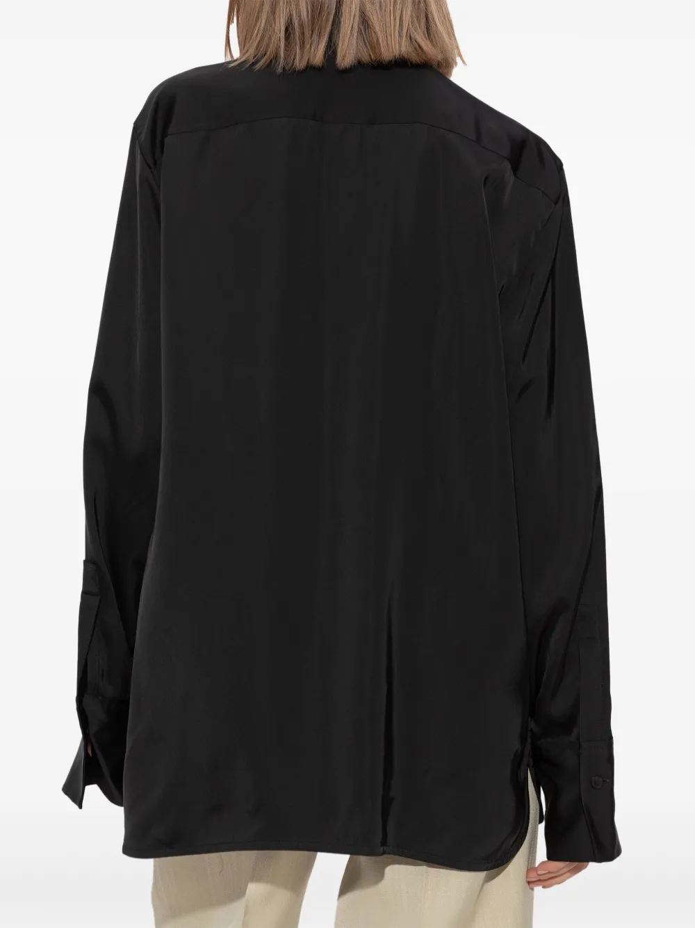 Jil Sander Blouse met strikkraag Zwart