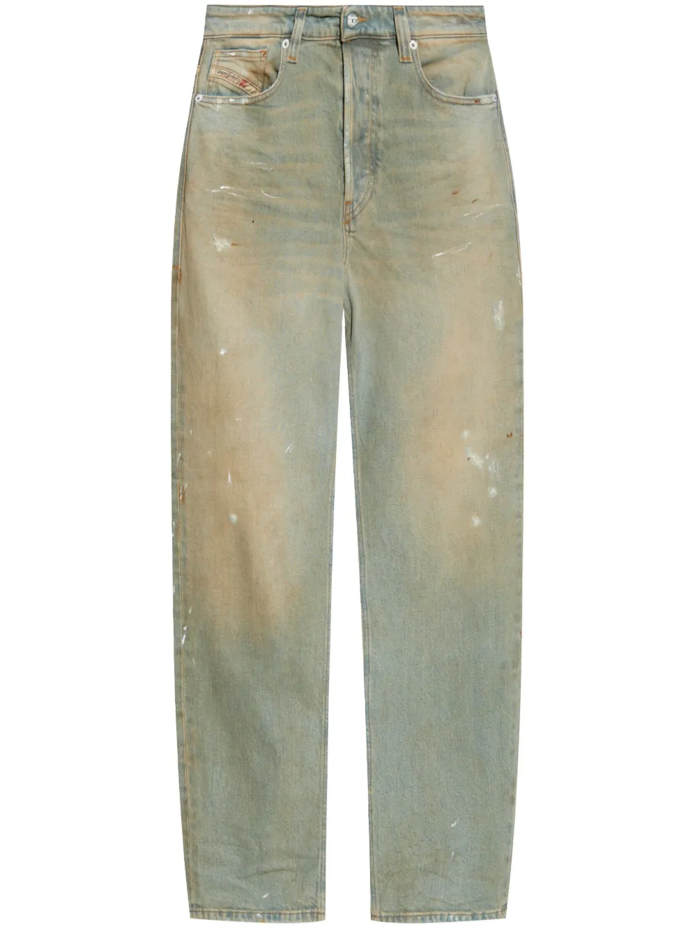 Shop Diesel 1988 D-ark Tapered Jeans In Neutrals