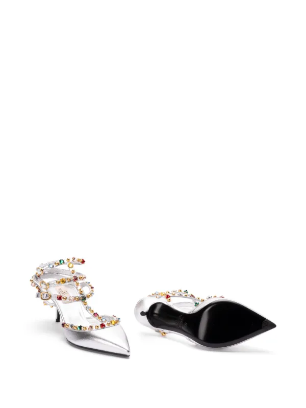 Valentino Garavani ロックスタッズ 65mm パンプス | シルバー