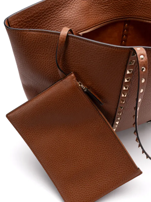 Valentino Garavani ロックスタッズ ハンドバッグ | ブラウン