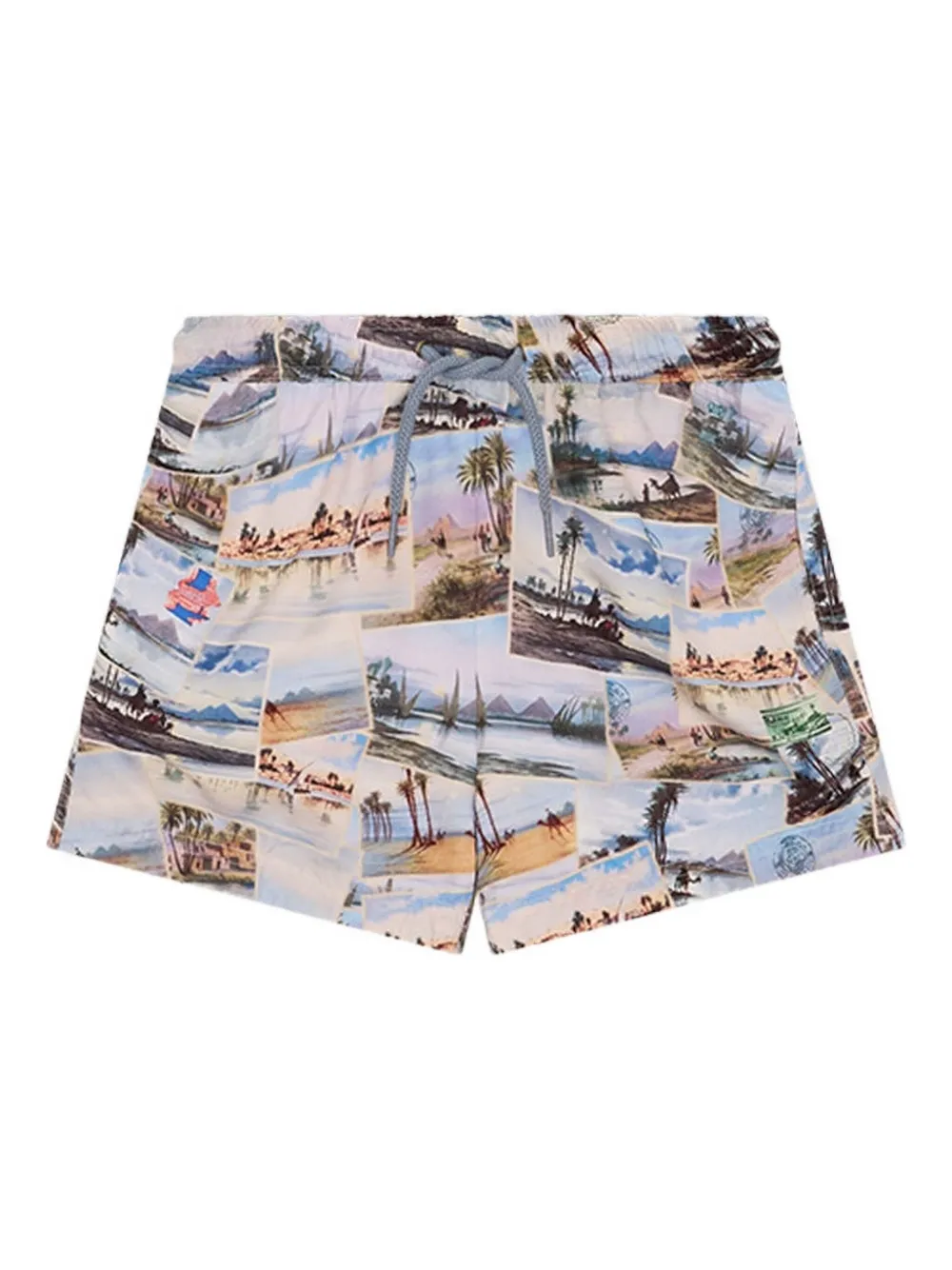 Camilla Kids postcard-print shorts Beige