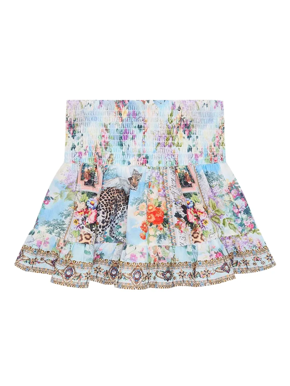 Camilla Kids shirred-waist ruffled skirt | Blue | Image 1