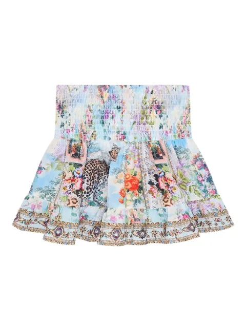 Camilla Kids shirred-waist ruffled skirt