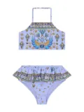 Camilla Kids halter-neck friled bikini - Blue