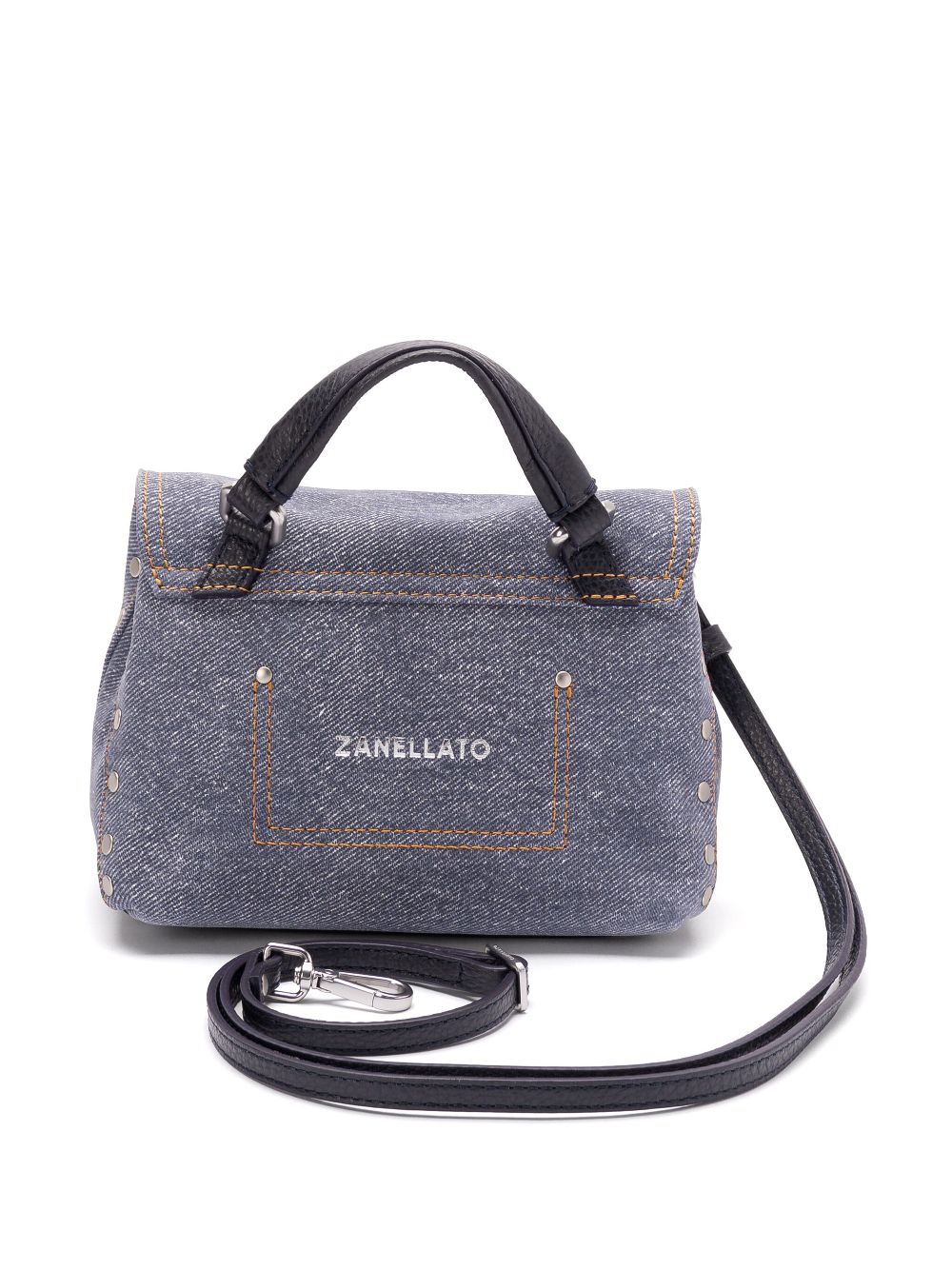 Zanellato Shopper met geborduurd logo - Blauw