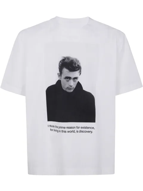 sacai playera con estampado James Dean