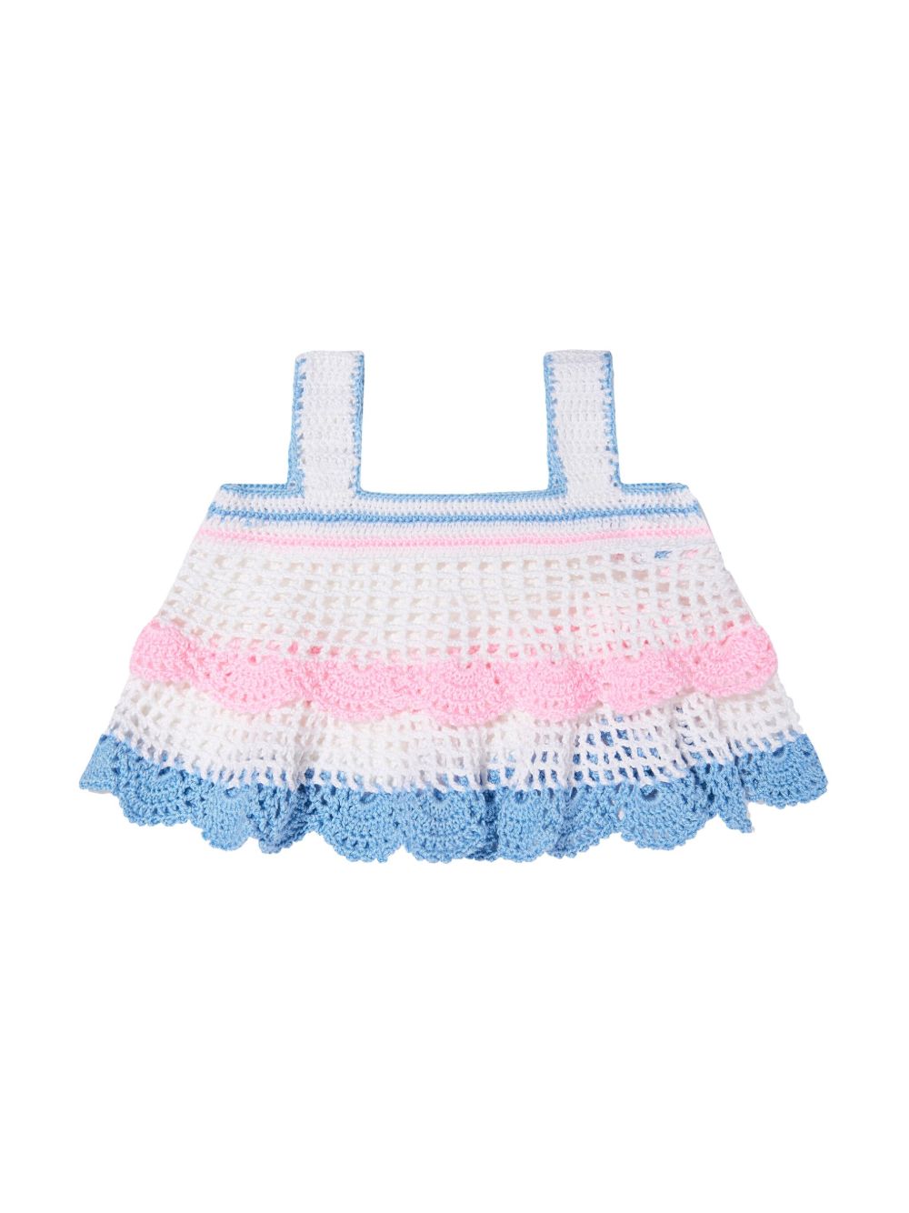 Nessi Byrd Kids crochet crop top - Wit