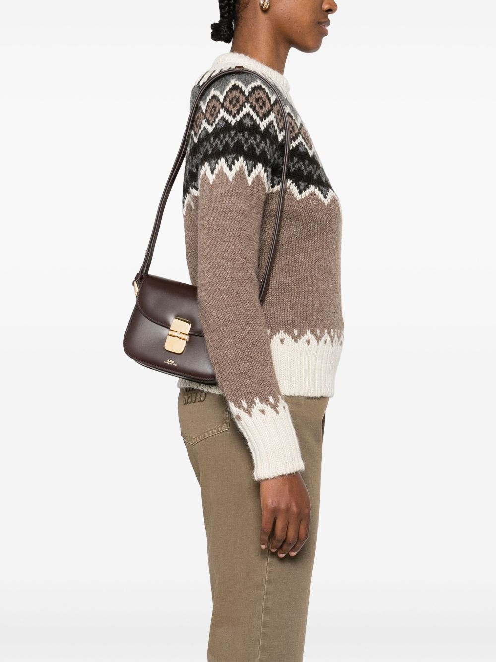 A.P.C. Grace kleine crossbodytas - Bruin