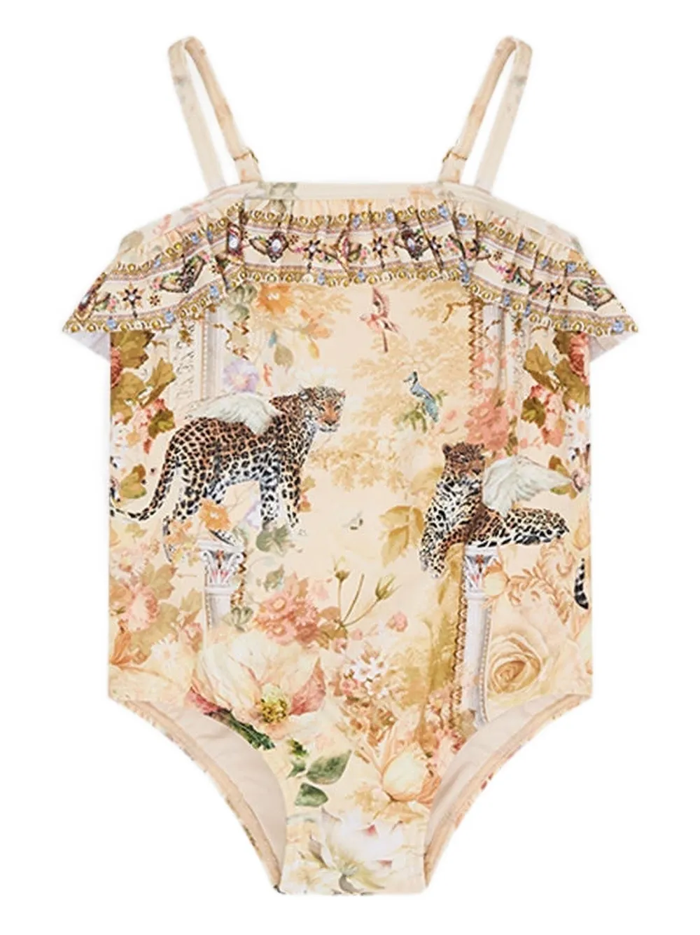 Camilla Kids leopard-print swimsuit Beige