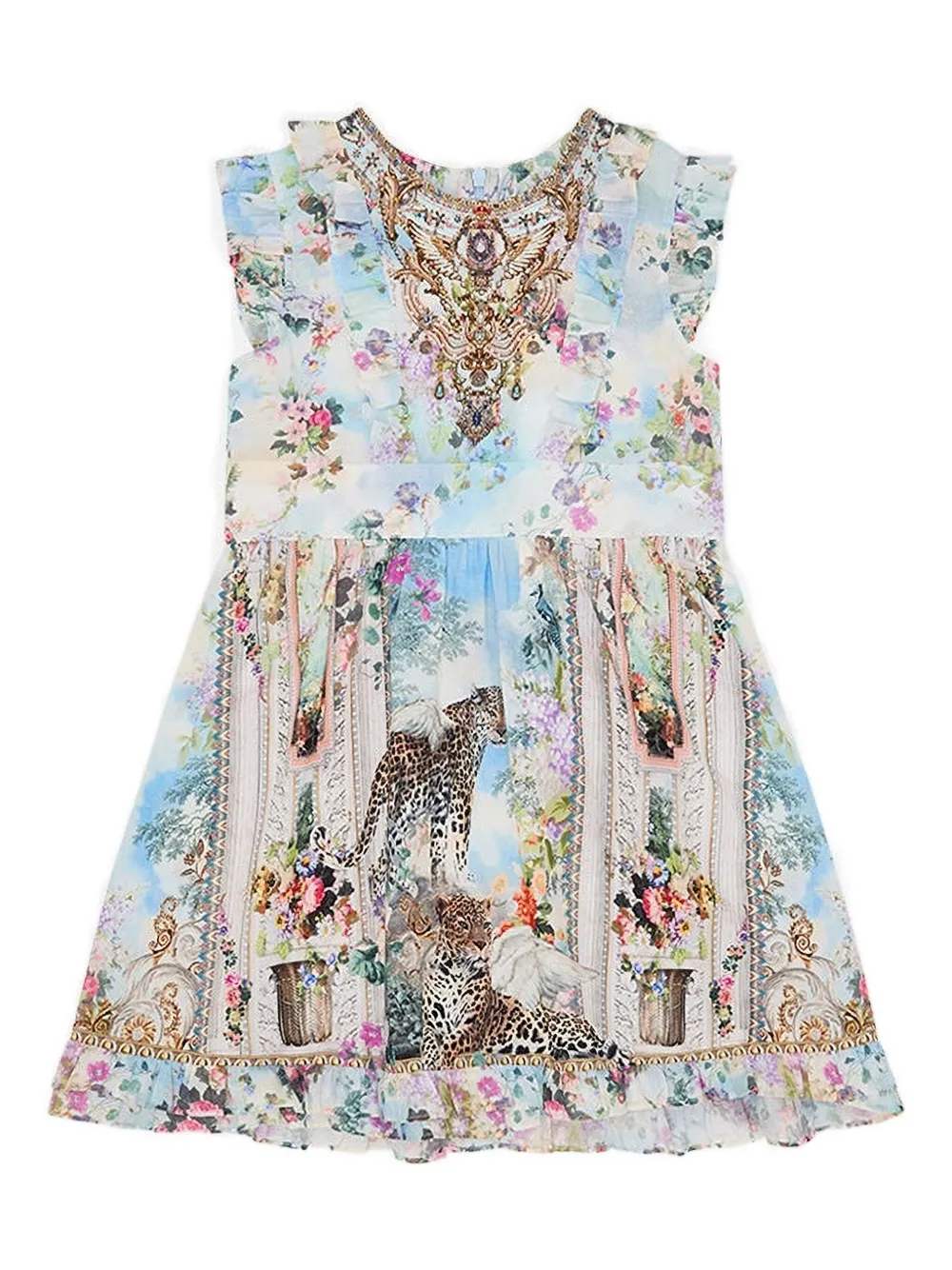 Camilla Kids frilled mini dress | Blue | Image 1