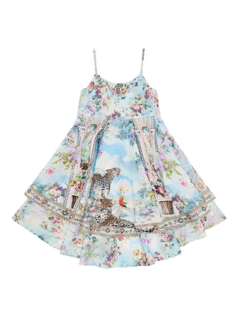 Camilla Kids tiered round-neck dress