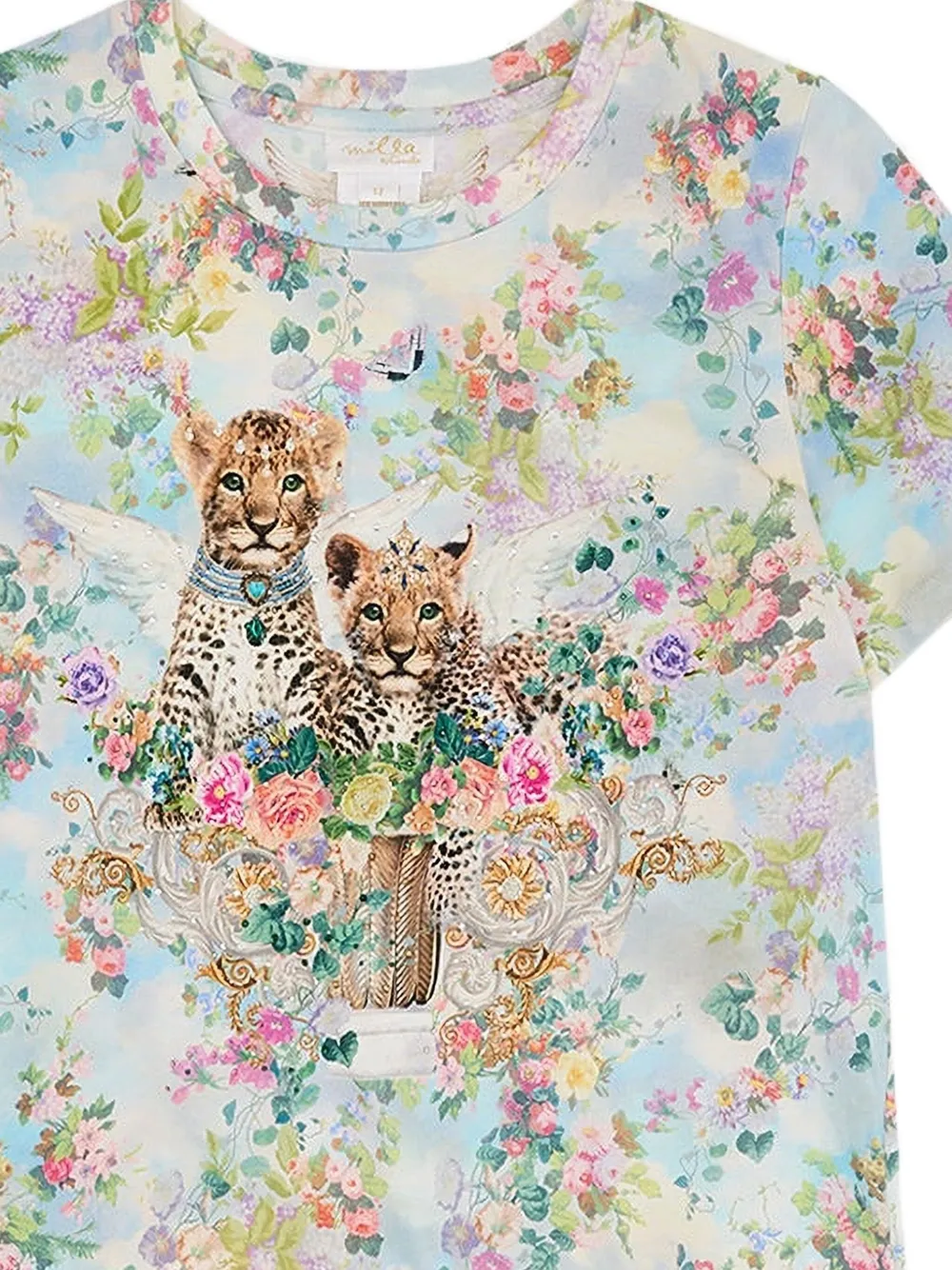 Camilla Kids floral-pattern crew-neck T-shirt | Girls T-Shirts | Image 2