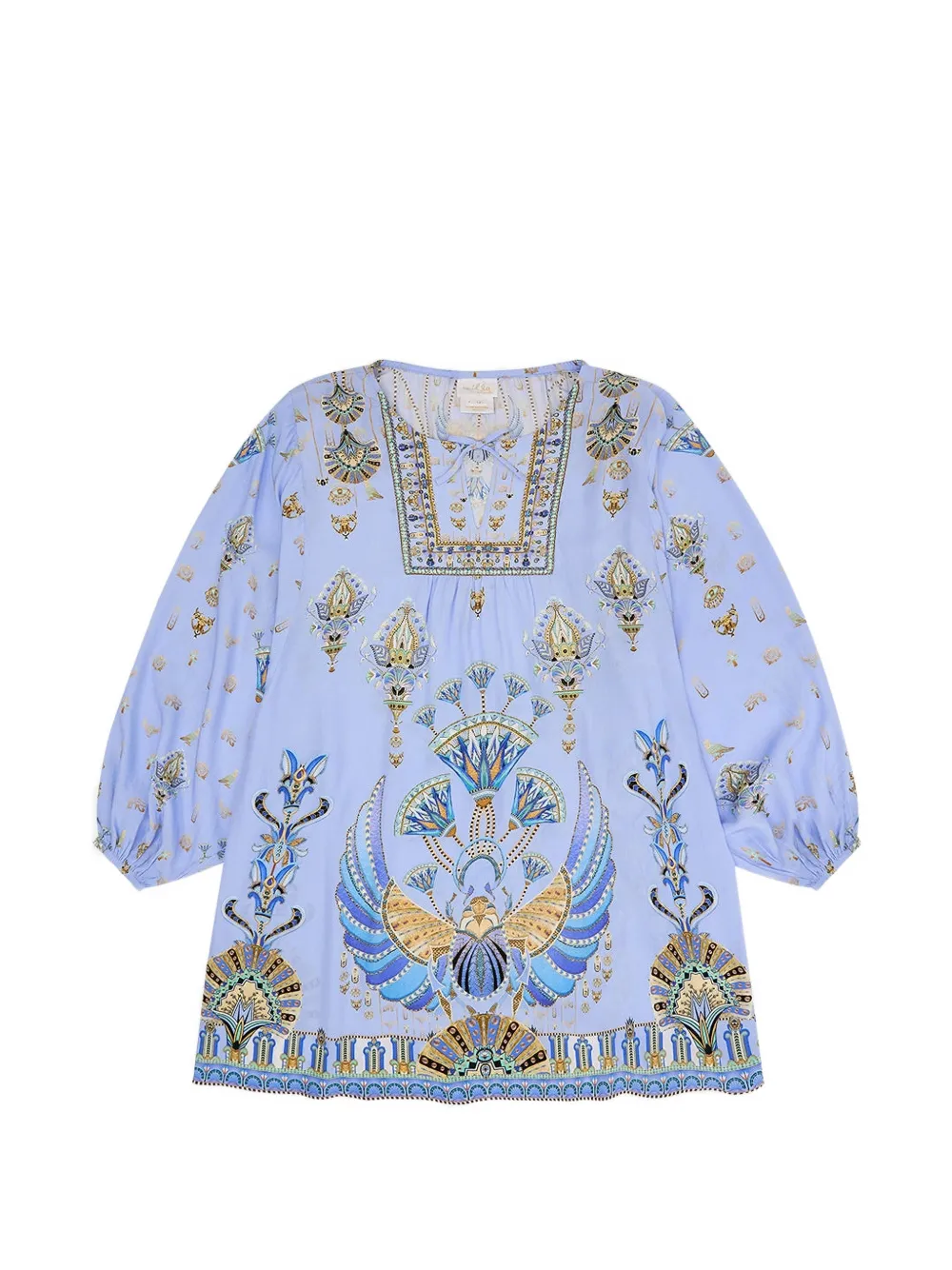Camilla Kids' Patterned Batwing Dress In Blue
