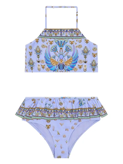 Camilla Kids halter-neck frill bikini