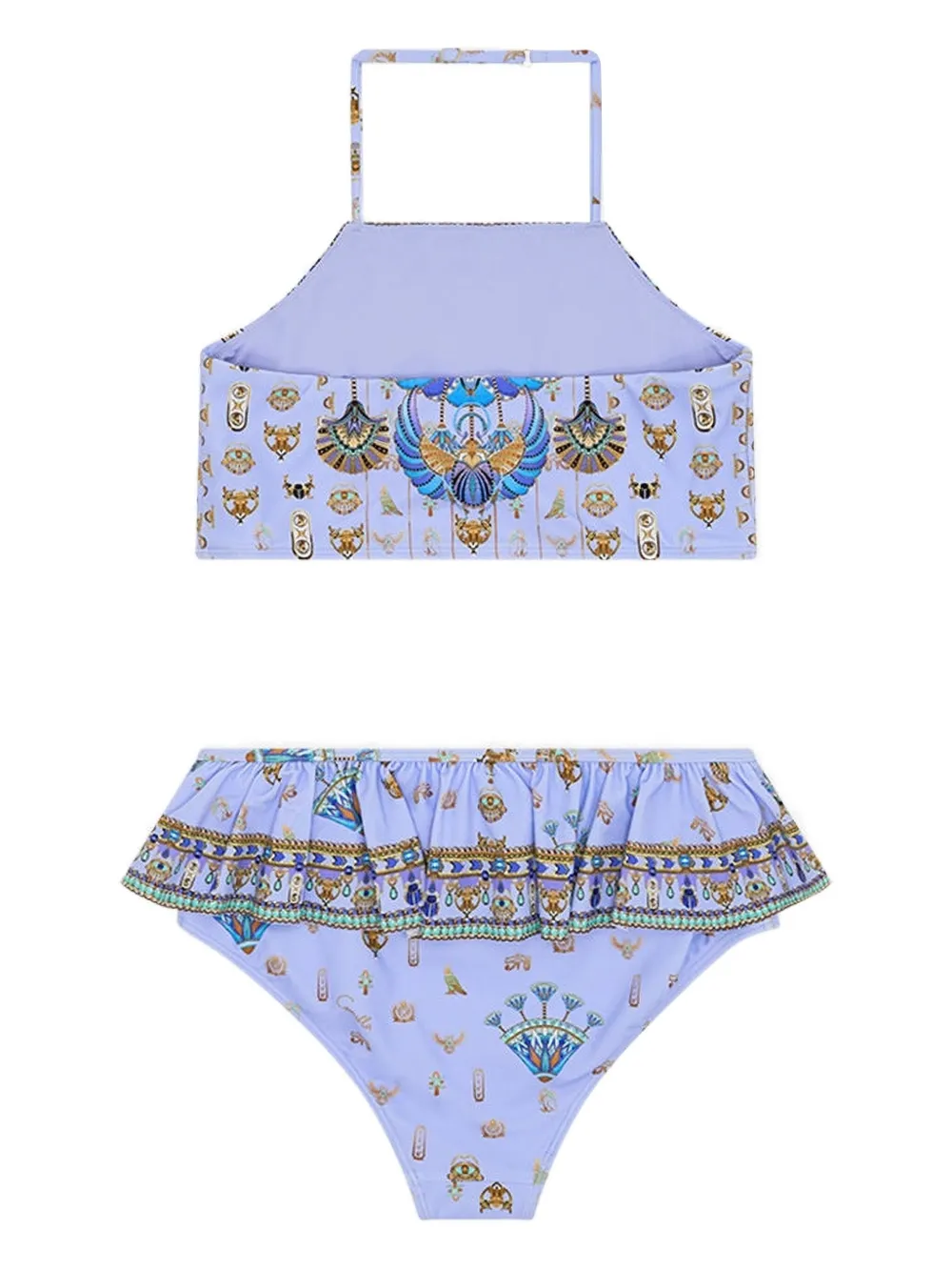 Camilla Kids Bikini met halternek en franje Paars
