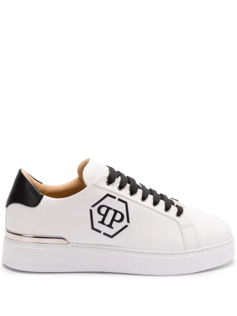 Philipp Plein embossed leather trainers 