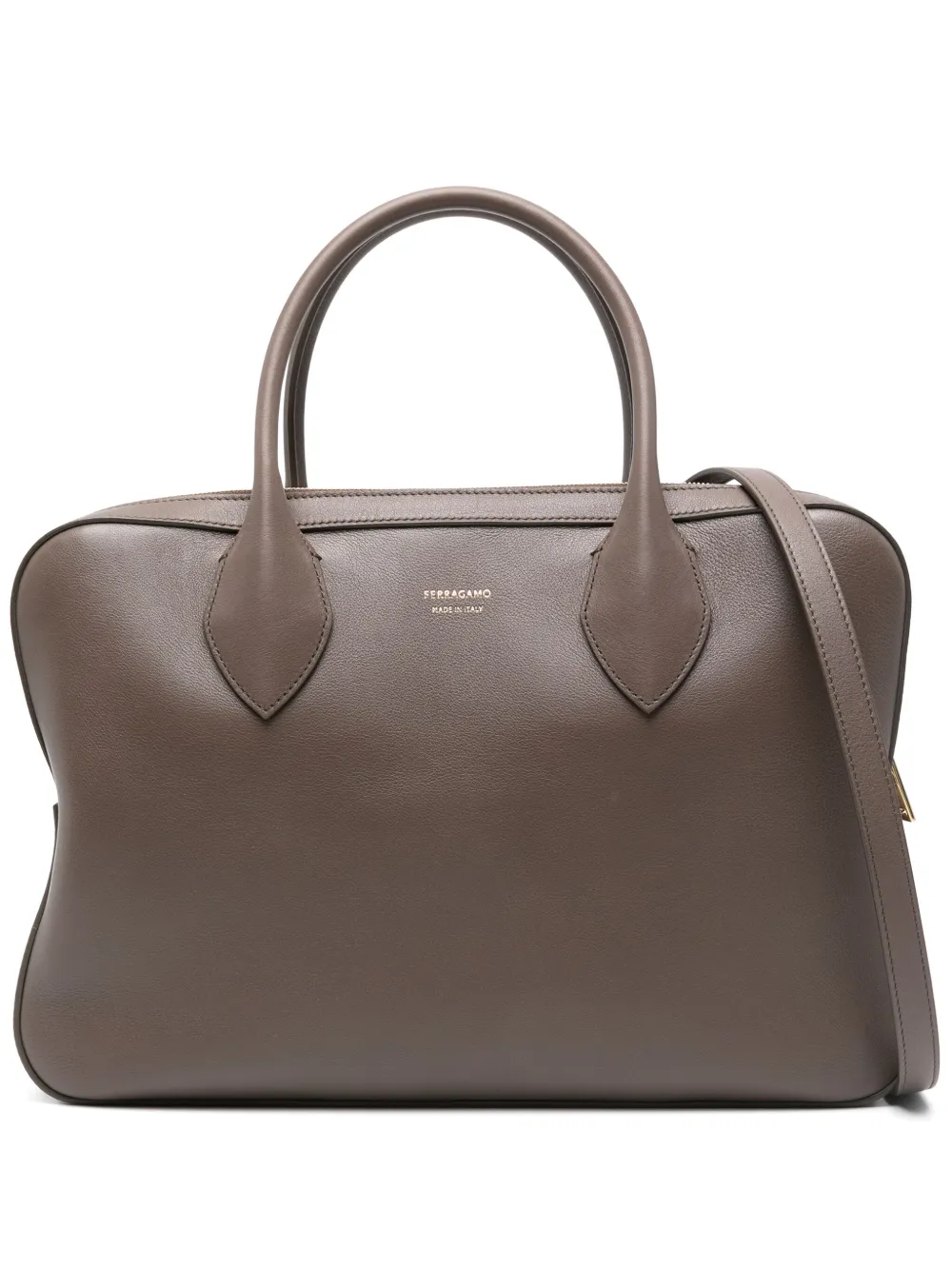 Ferragamo レザー トートバッグ - ブラウン Ferragamo レザー トートバッグ - ブラウン