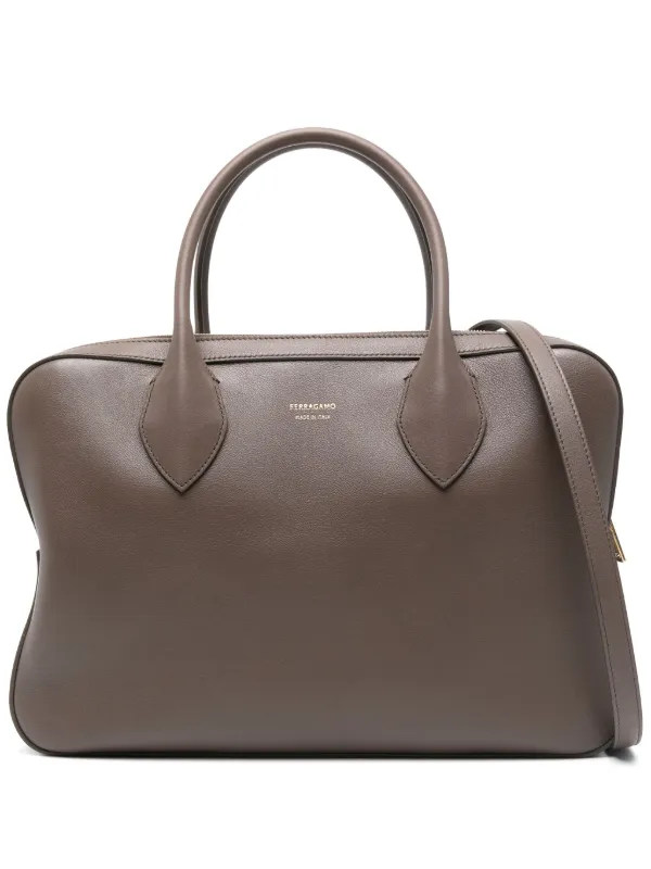 Ferragamo レザー トートバッグ | ブラウン | FARFETCH JP