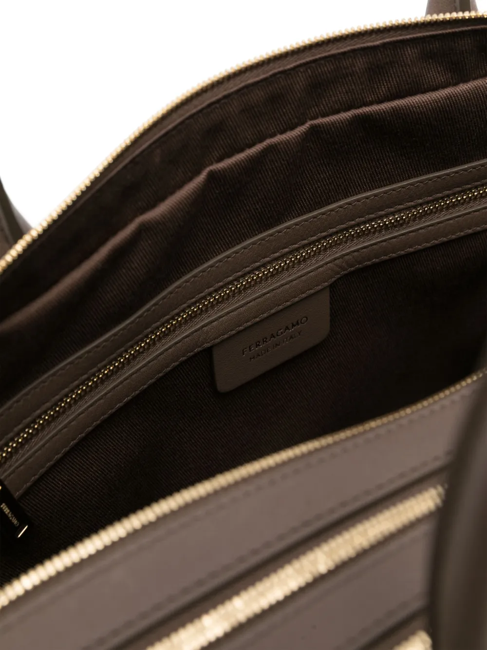 Ferragamo Leren shopper Bruin