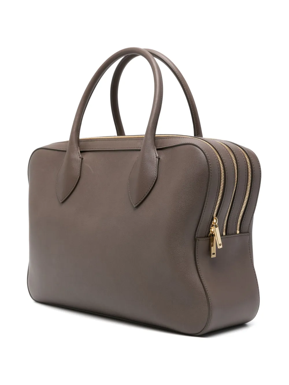 Ferragamo Leren shopper Bruin