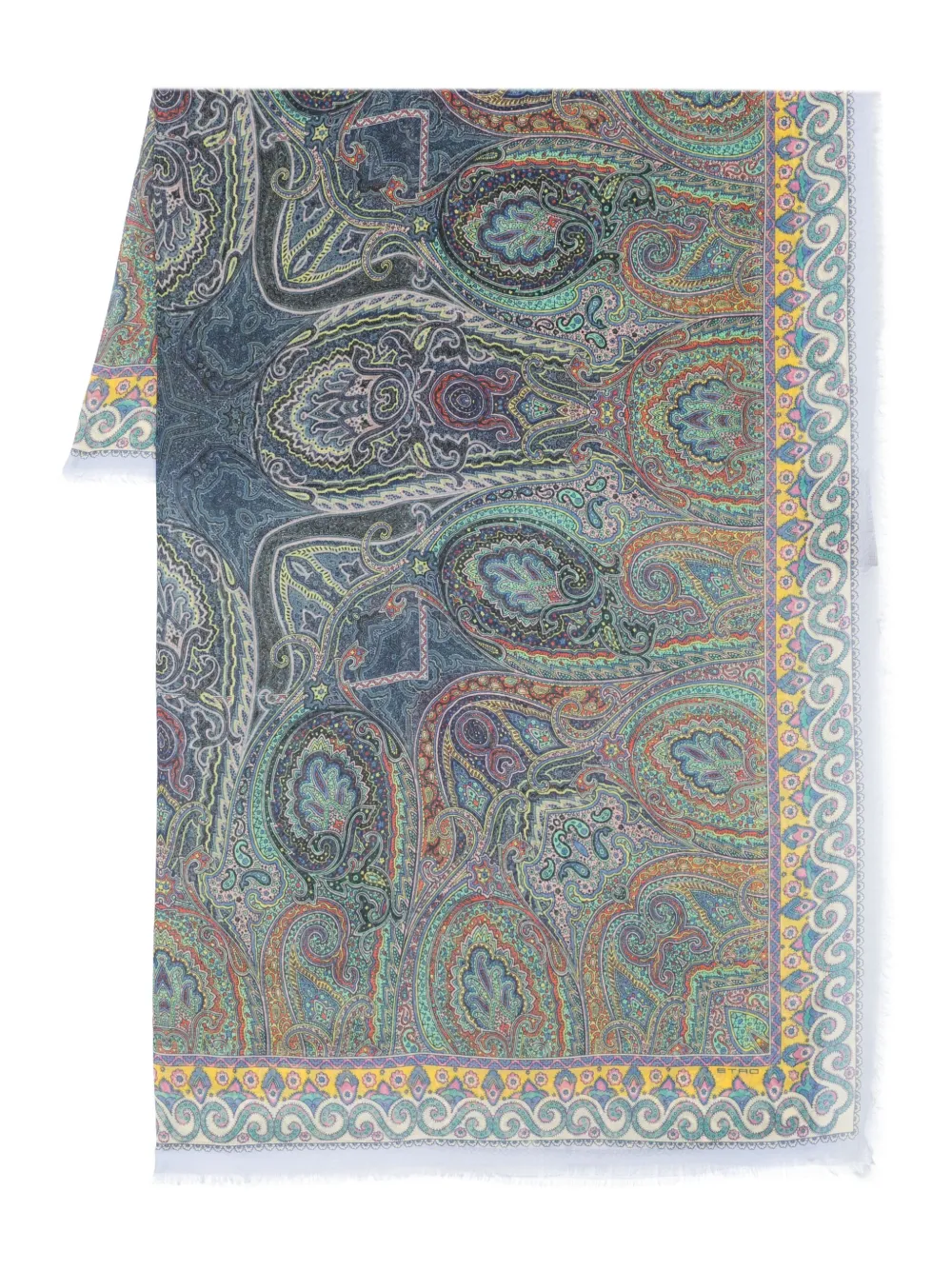 ETRO Sjaal met paisley-print Blauw