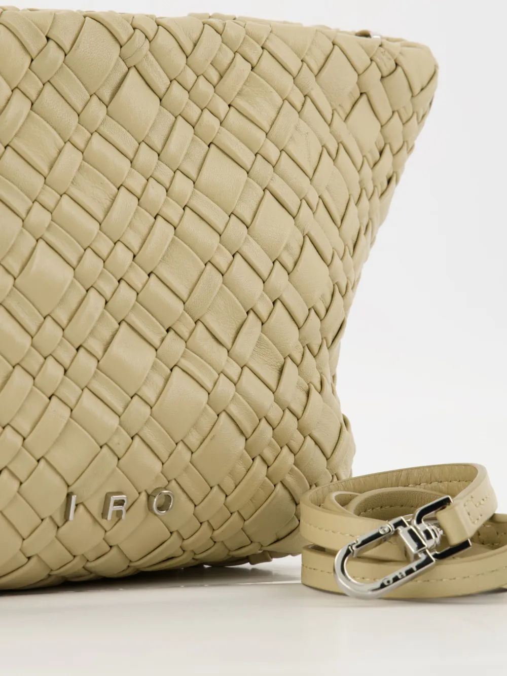 IRO Neobel geweven clutch Beige