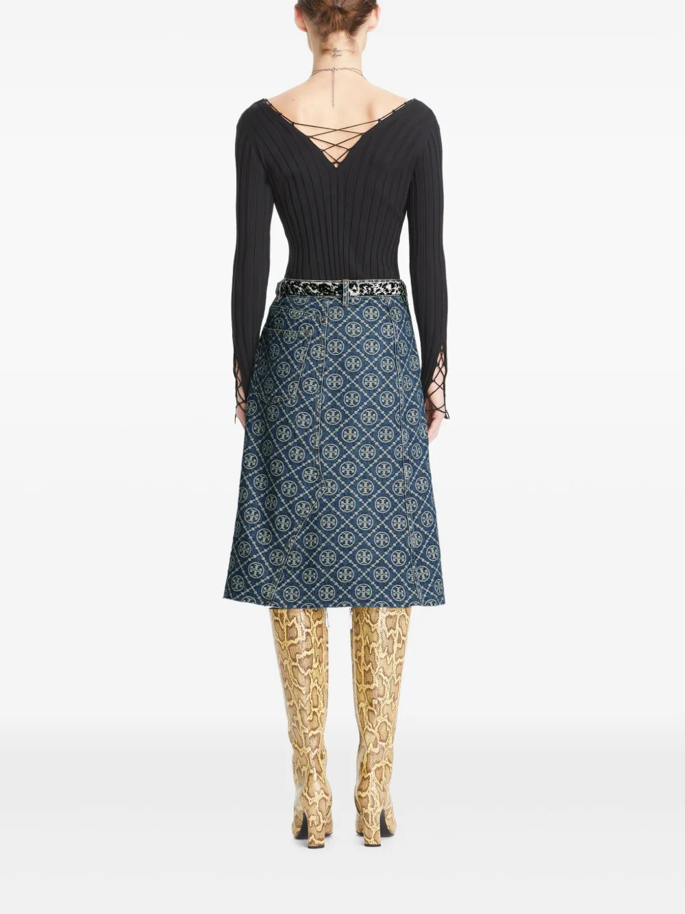 Tory Burch Wollen trui met veters Zwart