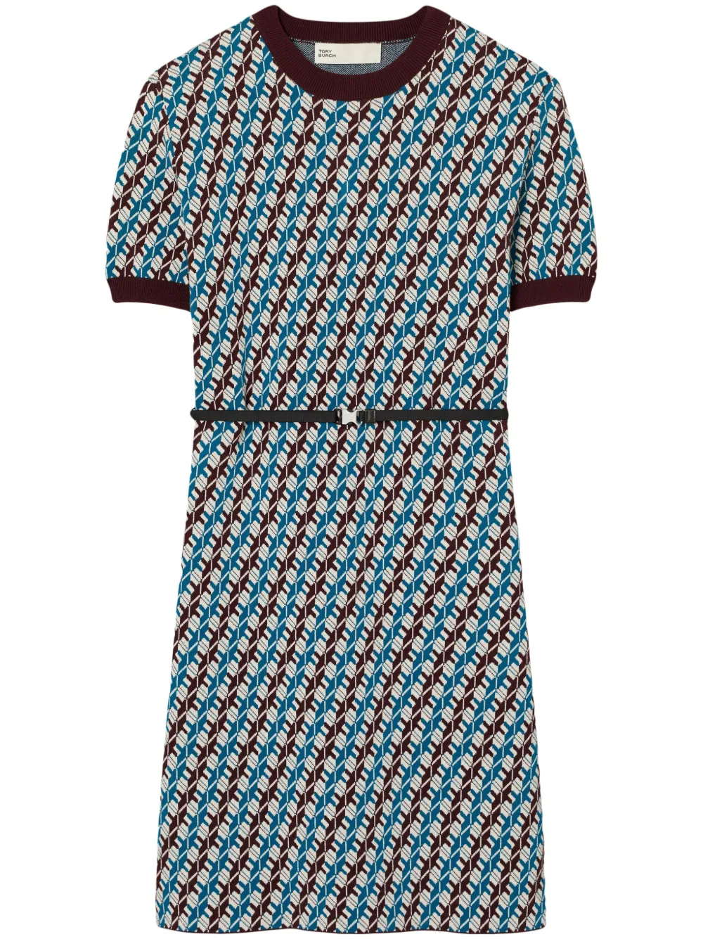 Tory Burch Sweaterjurk met jacquard Blauw