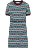 Tory Burch jacquard-weave sweater dress - Blue