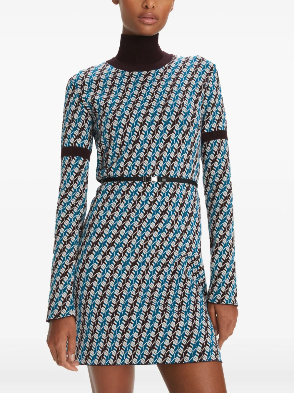 Tory Burch Sweaterjurk met jacquard Blauw