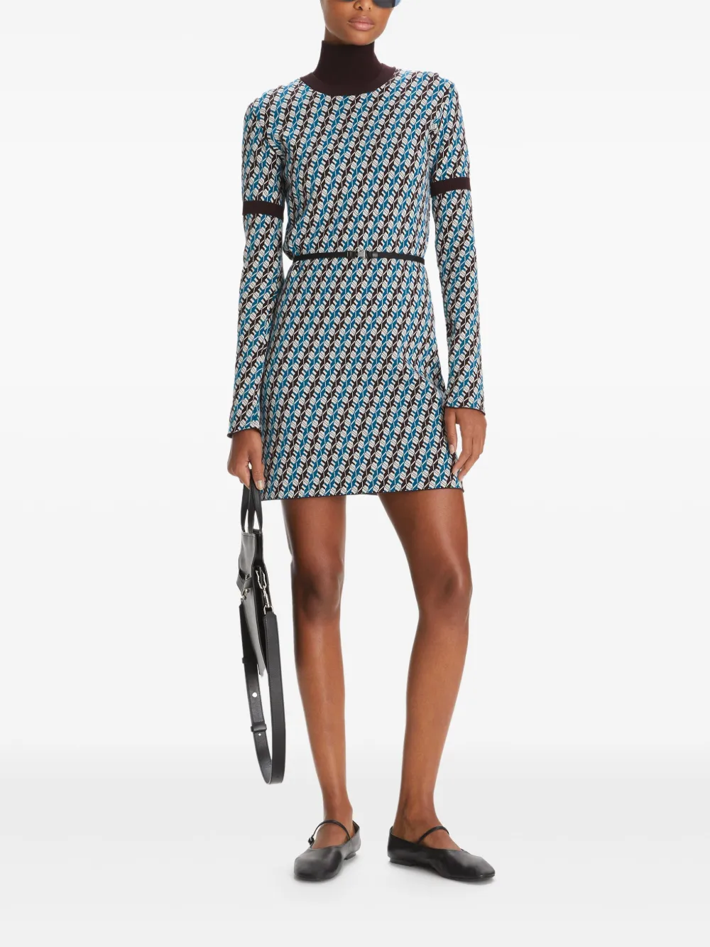 Tory Burch Sweaterjurk met jacquard - Blauw