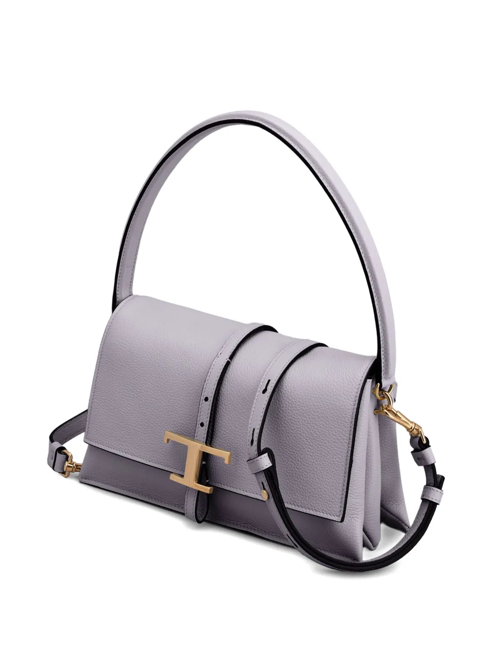 Tod's T Timeless Flap Shoulder Bag In Purple