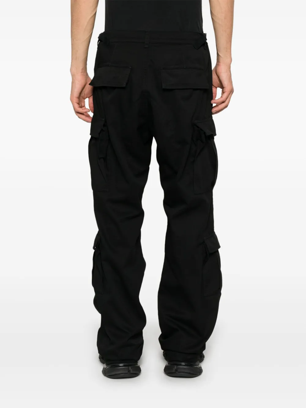 Balenciaga Cargo broek met geborduurd logo Zwart