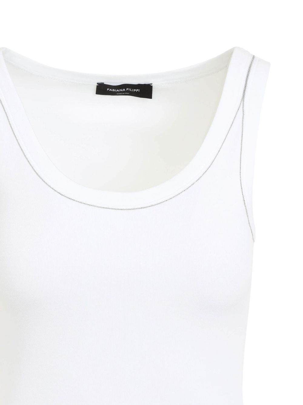 Fabiana Filippi embellished tank top - Wit