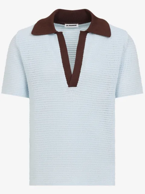 Jil Sander playera tipo polo con cuello en V