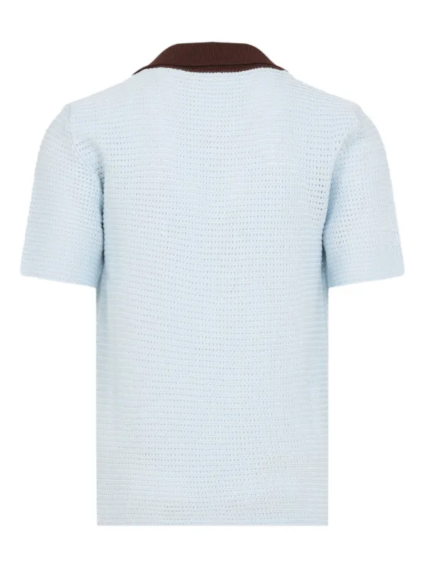 【JIL SANDER】Vネック 半袖 ポロシャツ 関税送料込 Jil Sander Vネック ポロシャツ | ブルー | FARFETCH JP