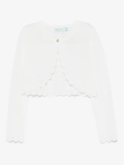 Abel & Lula pointelle-knit cardigan