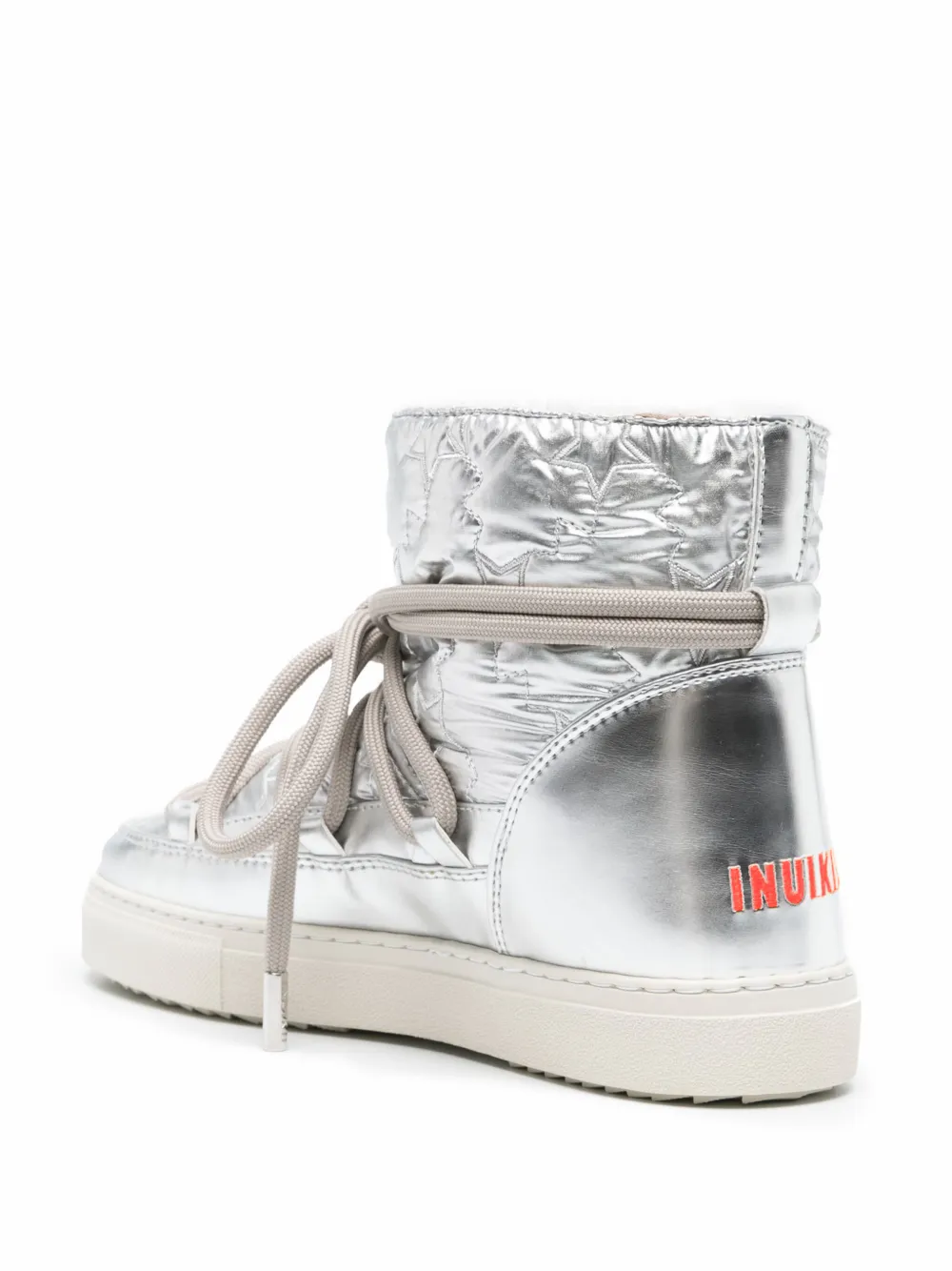 Inuikii Bomber Star snow boots SILVER RED