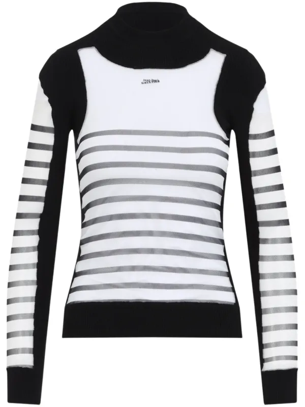 Jean Paul Gaultier Mariniere Jumper in White