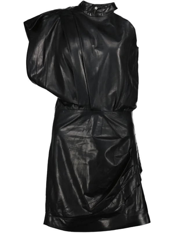 IRO Leather Dress | Black | FARFETCH JO