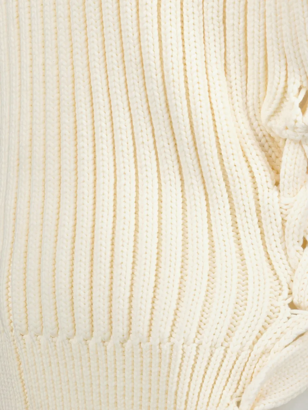 IRO Geribbelde top Beige
