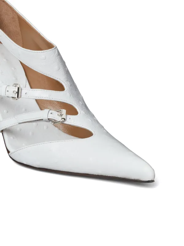Tory Burch ホワイト ハイヒール Tory Burch 75mm multi-buckle Pumps | White | FARFETCH