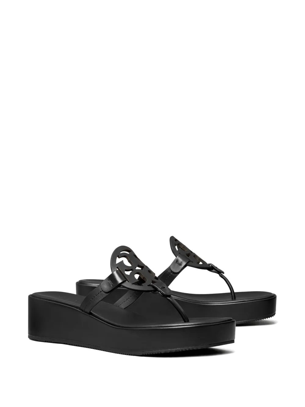 Tory Burch Miller wedge slides Black