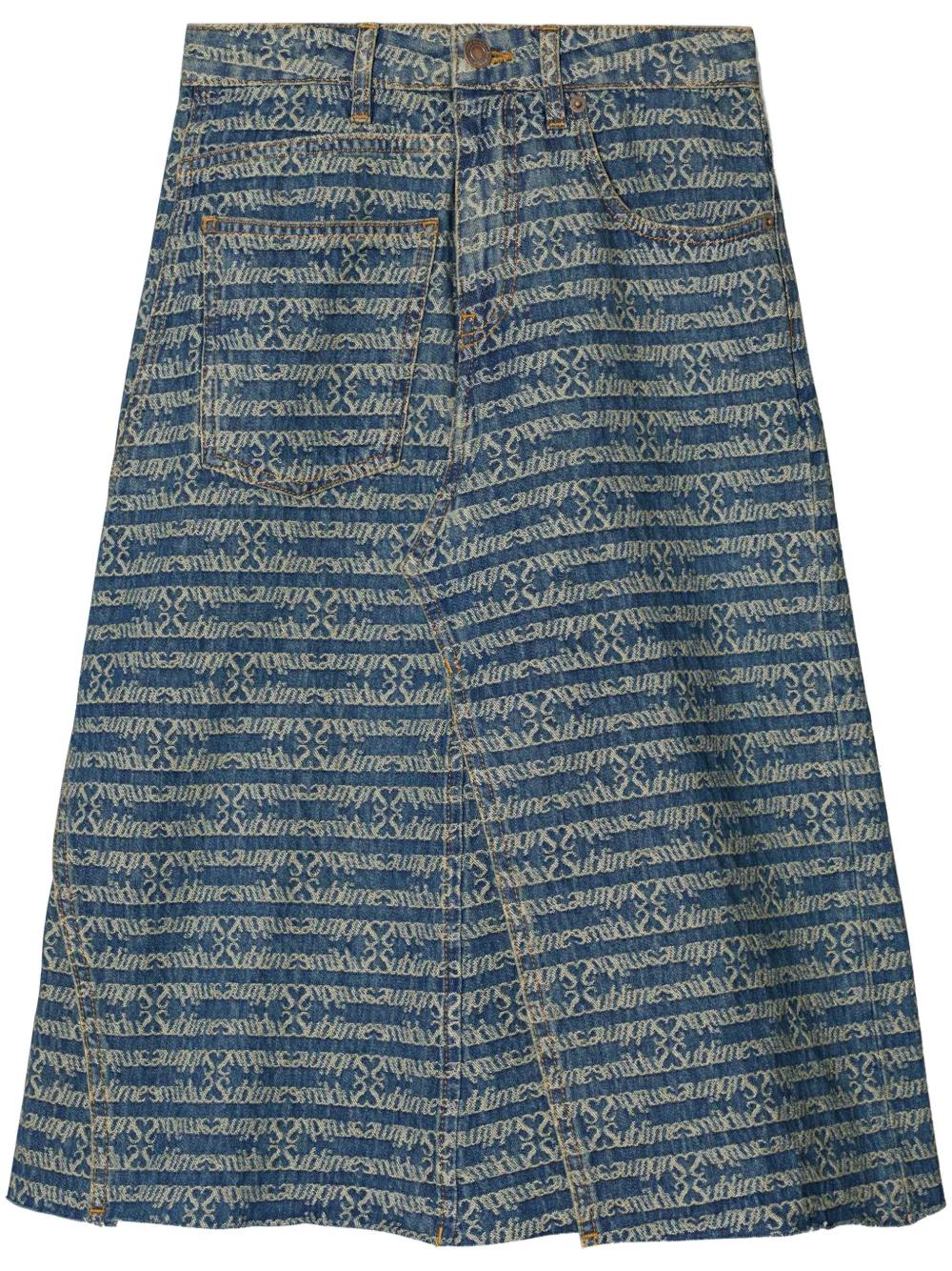 Deconstructed denim skirt