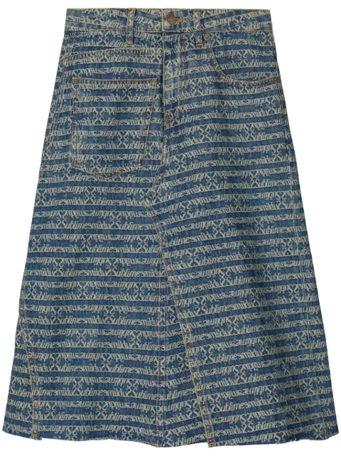 Tory Burch Deconstructed denim skirt 