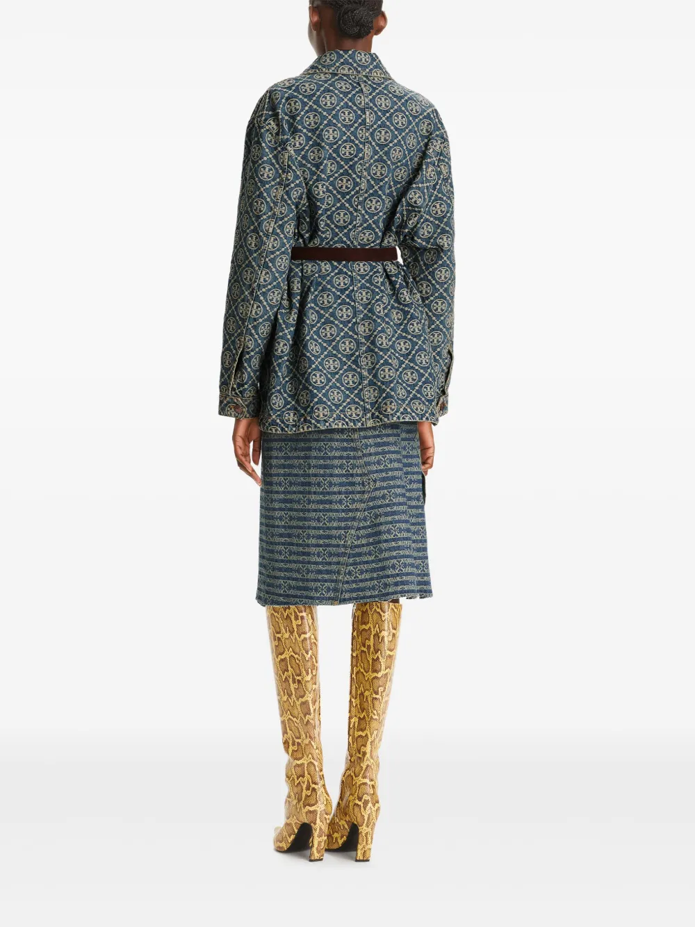 Tory Burch Denim rok Blauw