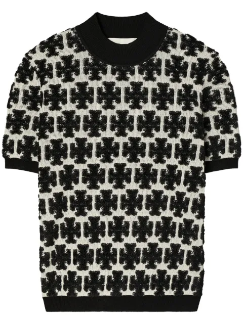 Tory Burch T Monogram mock-neck T-shirt